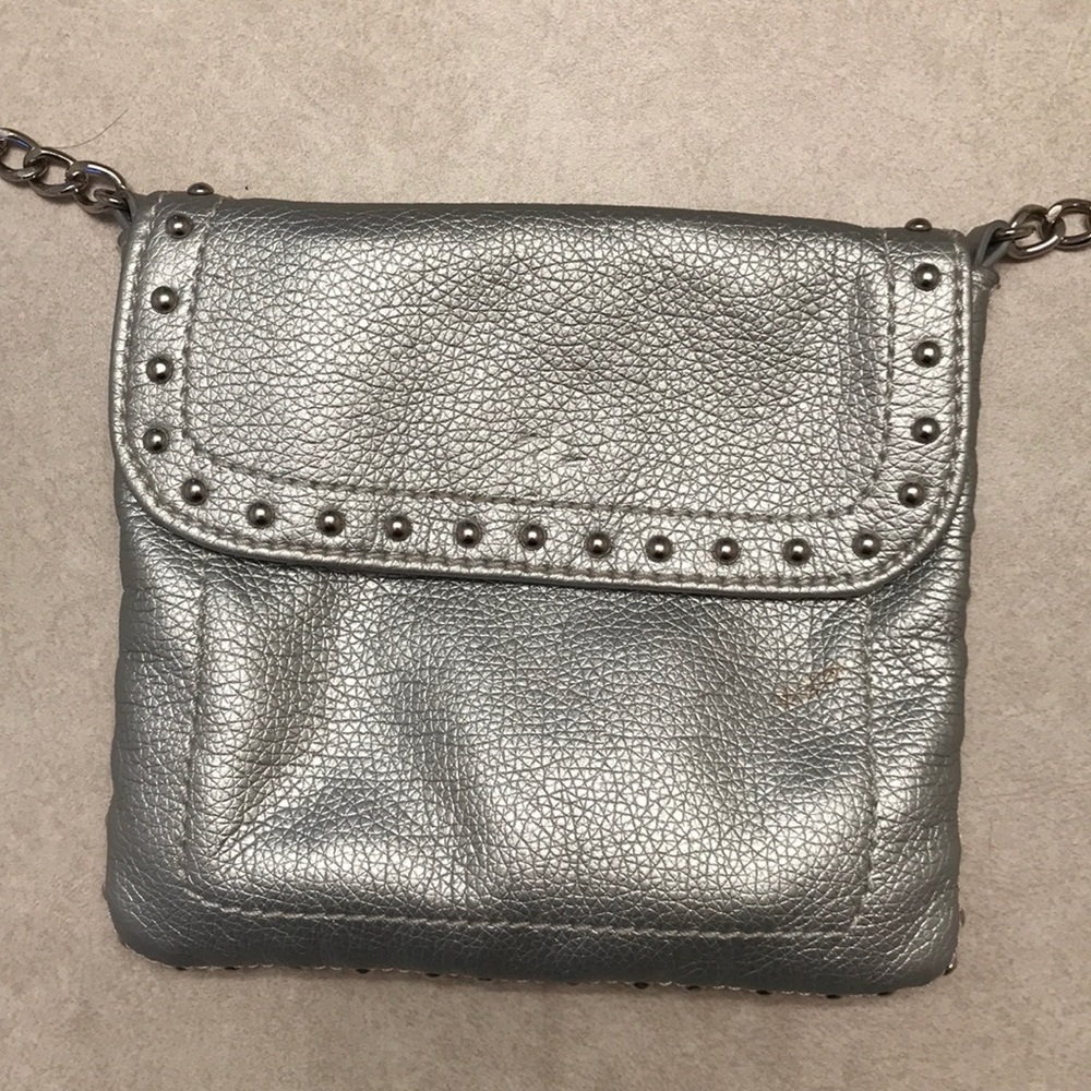 Silver crossbody bag